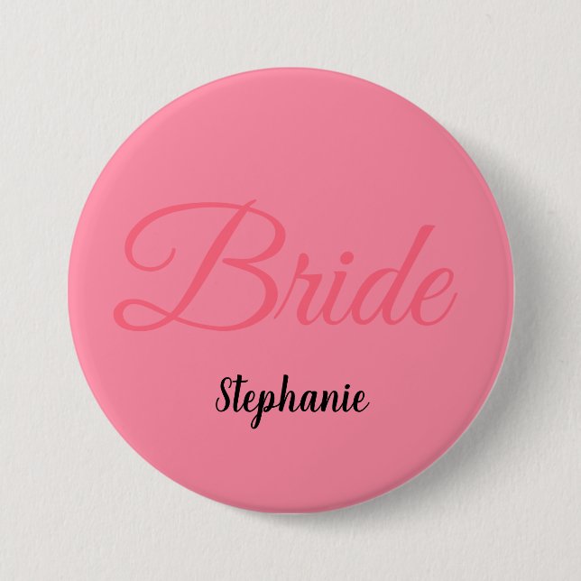 Name des Monogrammes des Bride-Brautparty Custom W Button (Vorderseite)