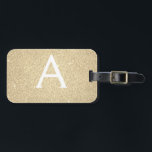 Name des Monogrammes des Glitzer Gepäckanhänger<br><div class="desc">Luxury Gold Sparkle Glitzer Monogram Name und Initial Luggage Tag. Diese Taschenmarke ist ideal für Zurück in die Schule,  Arbeit oder Reisen. Der Gold Luggage Tag ist auch ein großartiges Gastgeschenk für Hochzeiten,  Geburtstage,  Brautpartys,  Flitterwochen oder Junggeselinnen-Abschiede. Bitte kontaktieren Sie den Designer,  um passende Artikel zu erhalten.</div>