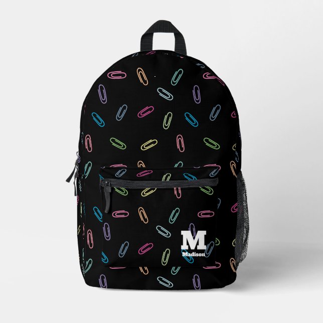 Name des Monogramms Bedruckter Rucksack (Vorderseite)