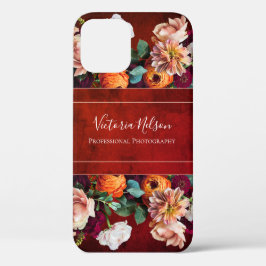 Name des Monogramms Eleganter botanischer Fall in Case-Mate iPhone Hülle