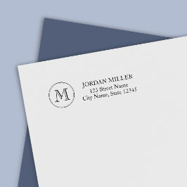 Name des Monogramms für das klassische Round-Borde Permastempel