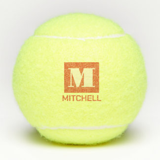 Name des Monogramms für das personalisierte erste Tennisbälle