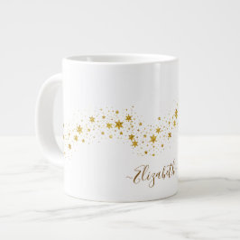 Name des Monogramms für den Elegangolden Glitzer Jumbo-Tasse