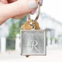 Name des Monogramms für den silberfarbenen Glitzer