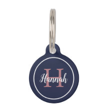 Name des Monogramms für Girl Blue und Rosa