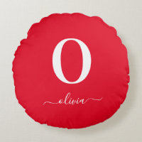 Name des Monogrammskripts Personalisiert rot und w