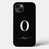 Name des Monogrammskripts Personalisiert schwarz u