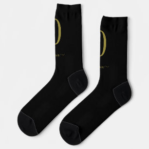 Name des Monogrammskripts Personalisiert Schwarz u Socken