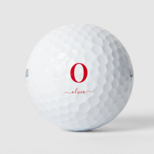 Name des Monogrammskripts Personalisiert weiß und Golfball