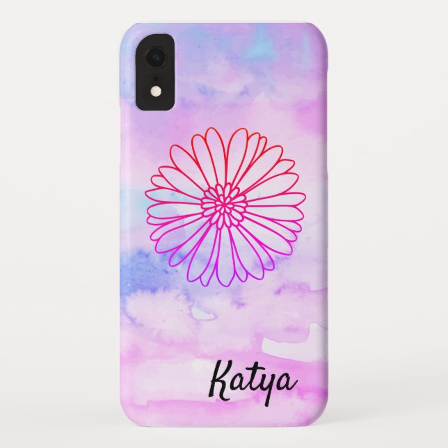 Name des Musters des Musters des Monogrammes Case-Mate iPhone Hülle (Rückseite)