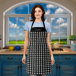 Name des Musters des Schwarz-weißen Koch Schürze