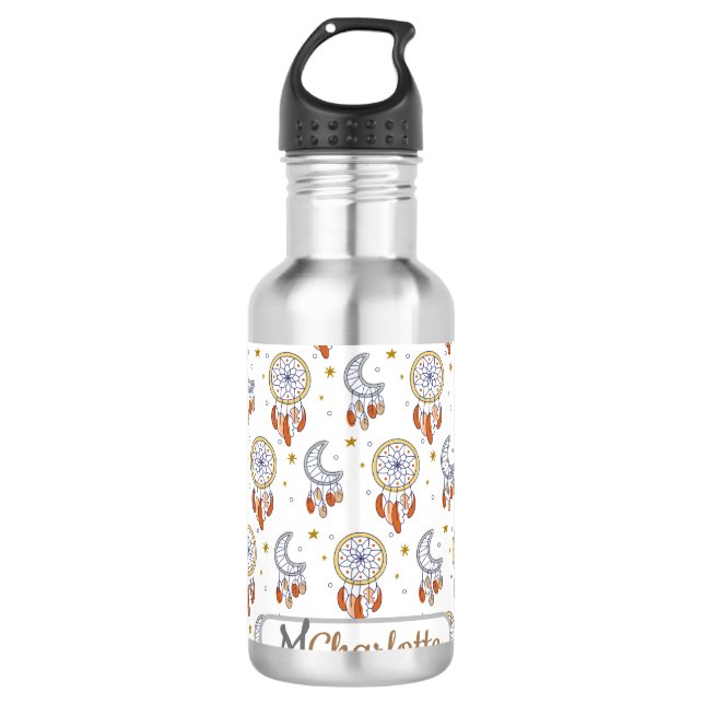 Name des Musters für das Muster Retro Whimsical Edelstahlflasche (Vorderseite)