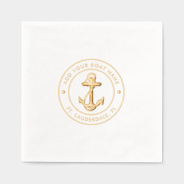 Name des Nautic Anchor Boats Servietten Mit Folie