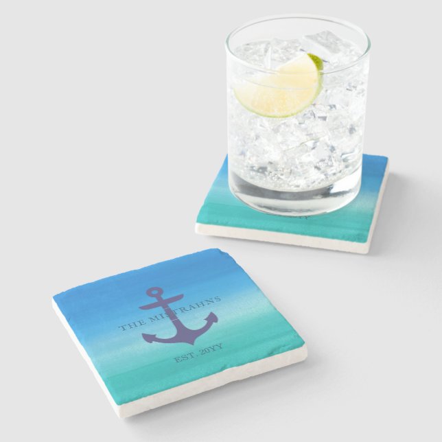 Name des nautischen Ankerboots für tropische Strän Steinuntersetzer (Seitenansicht)