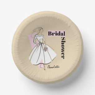 Name des neutralen Brautparty der Mode-Bride Pappteller