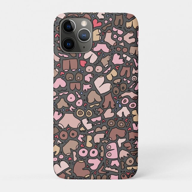 Name des neutralen Brustmusters Case-Mate iPhone Hülle (Rückseite)