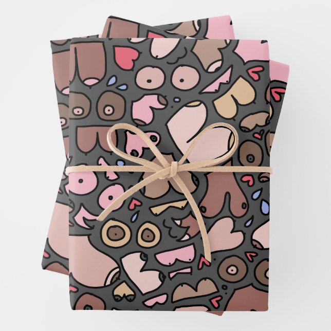 Name des neutralen Brustmusters Geschenkpapier Set (Beispiel)