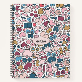 Name des neutralen Brustmusters Notizbuch