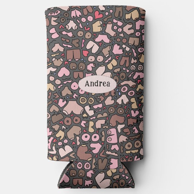 Name des neutralen Brustmusters Selters Dosenkühler (Vorderseite)