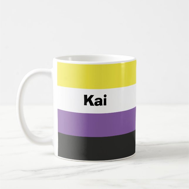 Name des nicht binären Strichs oder Monogramms Kaffeetasse (Links)