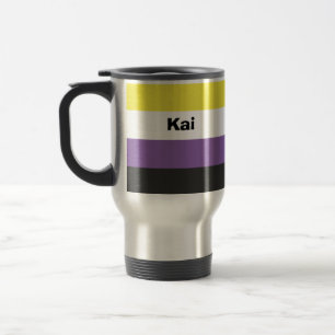 Name des nicht binären Strichs oder Monogramms Reisebecher