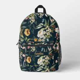 Name des niederländischen Art Watercolor Floral Pa Bedruckter Rucksack