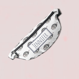 Name des niedlichen Cartoon Opossum-Muster Bauchtasche