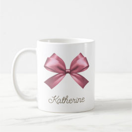 Name des niedlichen Girl Pink Ästhetik Bow Kaffeetasse