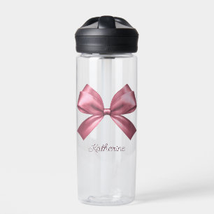 Name des niedlichen Girl Pink Ästhetik Bow Trinkflasche