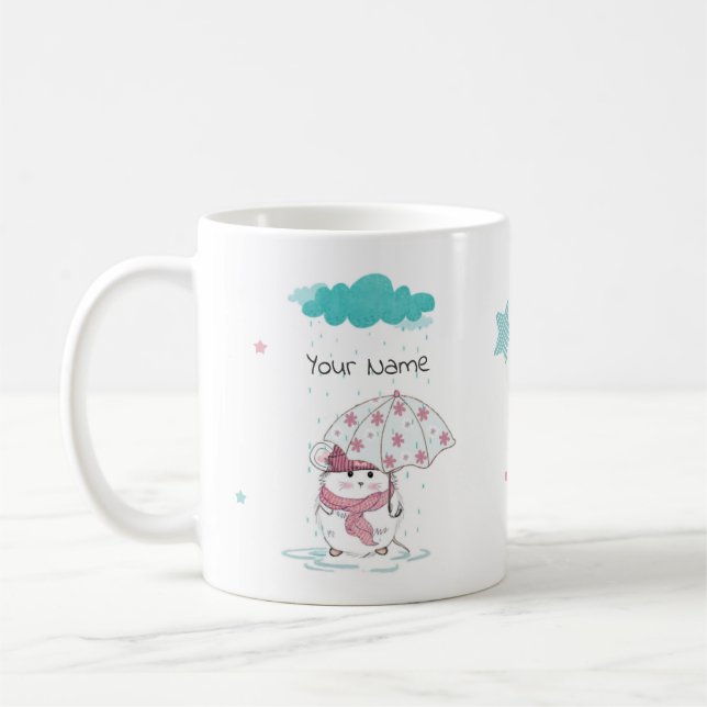 Name des niedlichen Hamsters und der Sterne Kaffeetasse (Links)