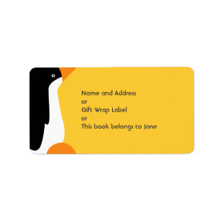 Name des niedlichen Kaisers Penguin Cartoon Adressaufkleber