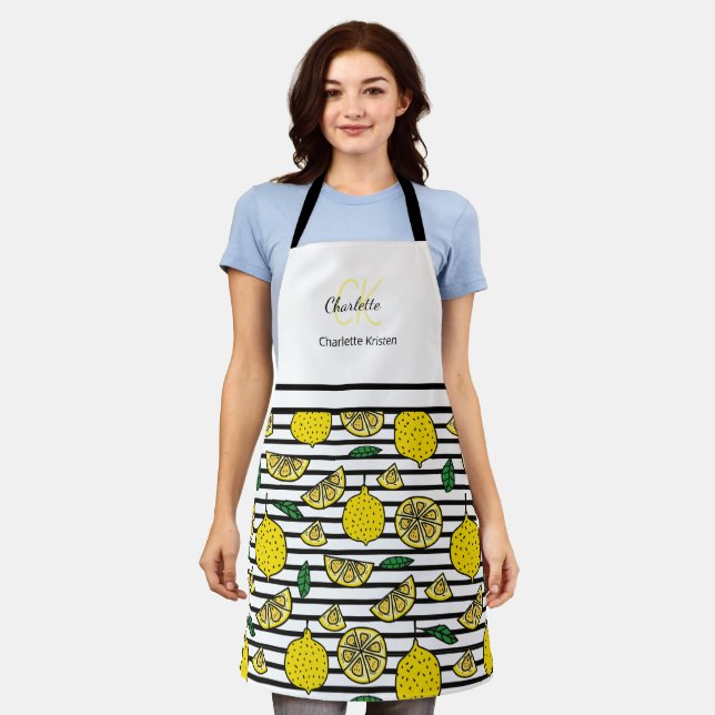 Name des niedlichen Lemon-Musters Schürze (Getragen)