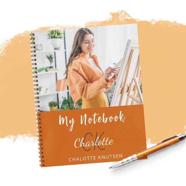 Name des orangefarbenen Fotos Notizbuch (Von Creator hochgeladen)