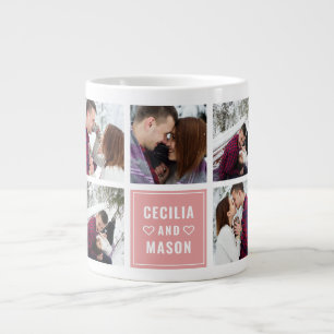 Name des Paares Valentinstag Benutzerdefiniertes F Jumbo-Tasse