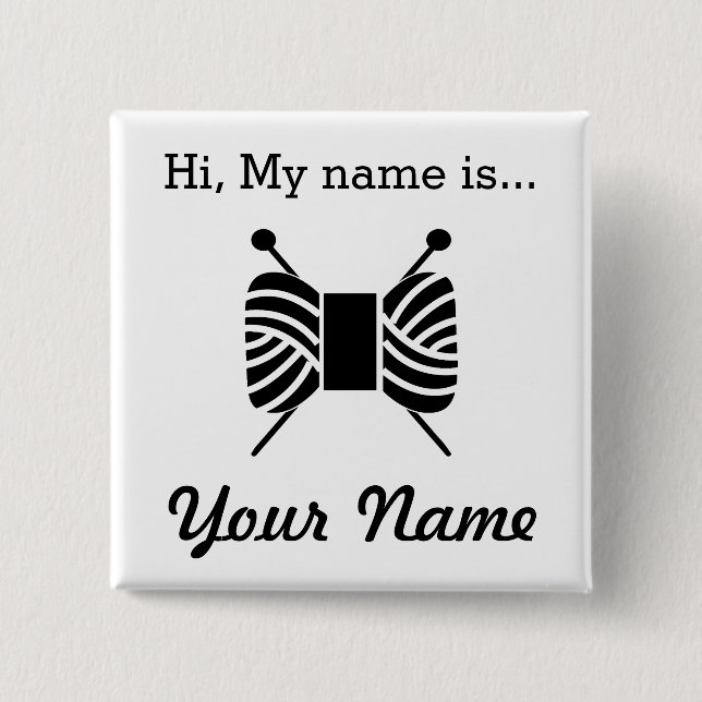 Name des Party des Knitterfahrzeugs Button (Vorderseite)