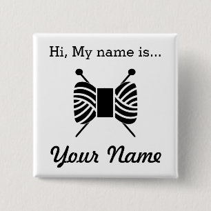 Name des Party des Knitterfahrzeugs Button