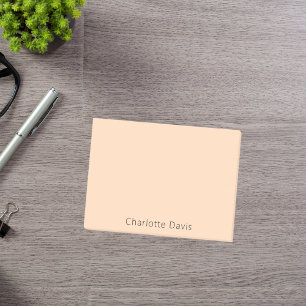 Name des Peach Post-it Klebezettel