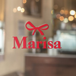 Name des personalisiert rosa Bogens Fensteraufkleber