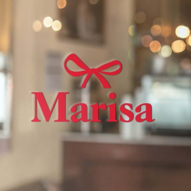 Name des personalisiert rosa Bogens Fensteraufkleber (Von Creator hochgeladen)