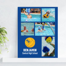 Name des personalisiert Water Polo FotoCollage Tea
