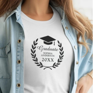 Name des personalisierten Absolventen und Laurel W T-Shirt