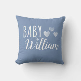 Name des personalisierten Baby-Jungen Hearts Kissen