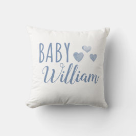 Name des personalisierten Baby-Jungen Hearts Kissen