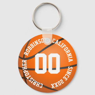 Name des personalisierten Basketballspielers Schlüsselanhänger