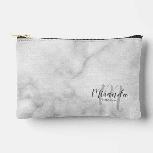 Name des Personalisierten Bridesmaid Monogramms Zubehörtasche (Vorderseite)