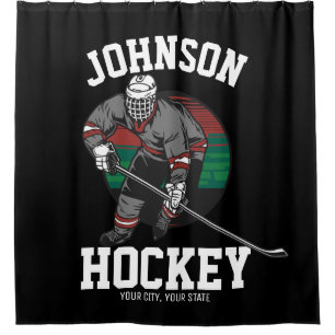 Name des personalisierten Eishockey-Spielerteams Duschvorhang
