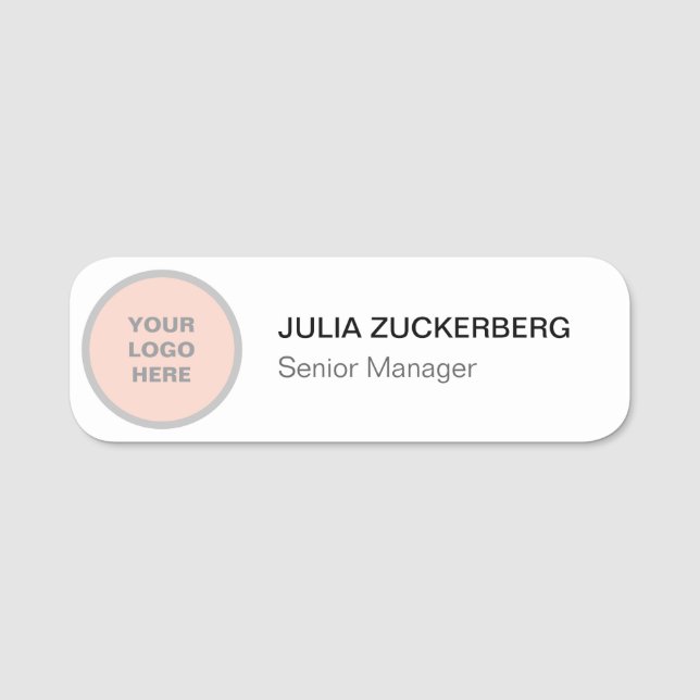 Name des personalisierten Firmenlogo Namensschild (Vorderseite)