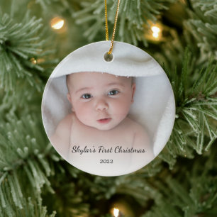 Name des personalisierten Fotos Keramik Ornament