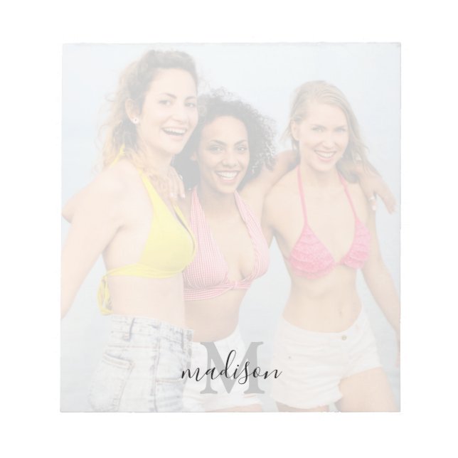 Name des personalisierten Fotos Notizblock (Vorderseite)