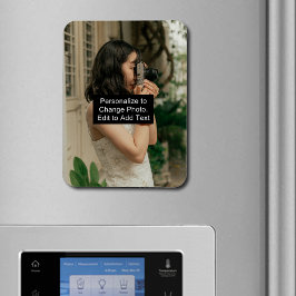 Name des Personalisierten Fotos Slogan Rec Magnet